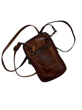 Harbor 2nd Benita Cell Phone Wallet Crossbody In Brown Leather EUC Small Travel